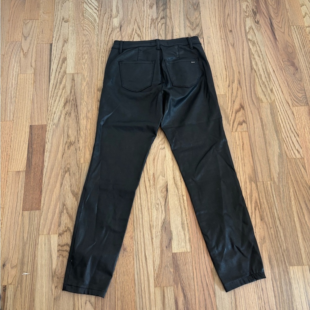 Tractr Blu Faux Leather Pants Black Zippers 26 - Picture 5 of 5
